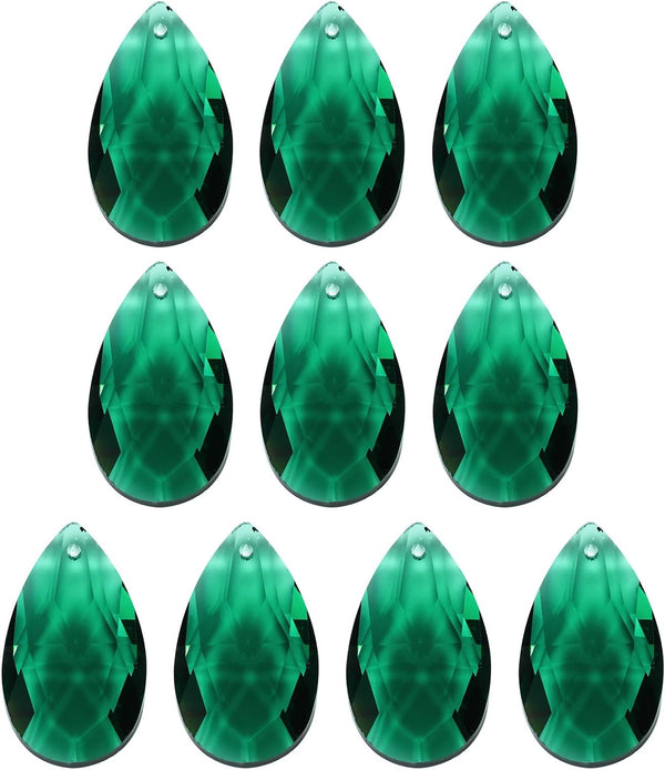 PATIKIL K9 Crystal Pendants Teardrop Beads, 10 Pack 38mm Chandelier Prisms Parts