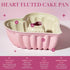 Paris Hilton Heart Shaped Fluted Cake Pan, 9-Inch Cast Aluminum with Clean Ceramic Nonstick Bakeware