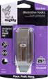 HIGH & MIGHTY 515804 Decorative Metal Hook, Easy Tool-Free Dry Wall Installation, Satin Nickel, Holds up to 25lb