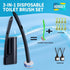 50 SetToilet Disposable Toilet Brush with Wand Cleaner Refills PadsWall Mounted Toilet Bowl Holder Cleaning System
