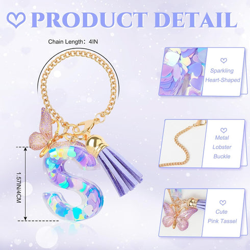 Letter Charms for Stanley Cup with Handle, Initial S Charms Accessories for Stanley Tumbler, Charms for Key Purse