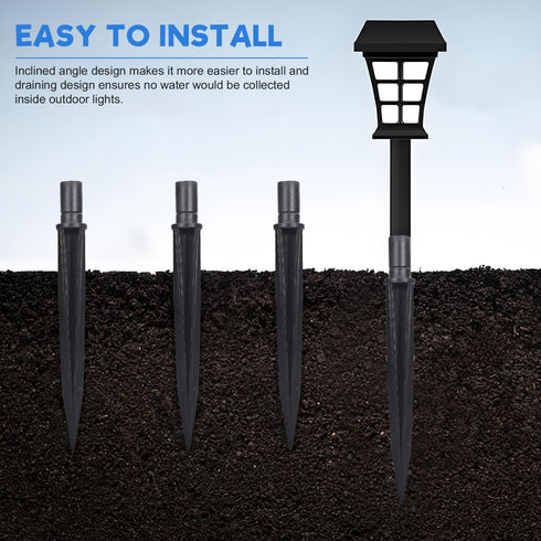 25pcs 5.5X0.55inch Angoily Solar Light Stakes, Ground Spikes Light Replacement Stakes, Halloween for Garden Lighting