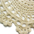 kilofly Handmade Crochet Round Cotton Lace Table Placemats Doilies Value Pack, 4 Medallion, 13 x 13 Inch, Beige