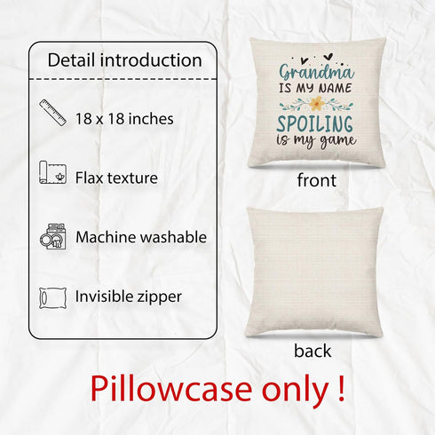 PUHEI 18x18, Grandma Pillow Covers Grandma Gifts from Grandchildren, Best Grandma Gifts, Grandma Gifts Ideas, Grandma