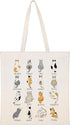 Louise Maelys Canvas Tote Bag for Women Cute Cat Aesthetic Cotton School Shopping Beach Grocery reusable tote bag