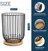 Large Utensil Holder for Kitchen Counter - Farmhouse Utensil Caddy, Spatula Holder (Metal+Bamboo-1)