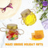 Suclain 50 Pcs 2 oz Honeycomb Plastic Jars with Gold Lids, Mini Honey Jars for Party Wedding Favors, DIY Gift