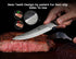 Steak Knives Set of 2, 4.8 Inch High-Carbon Japanese Stainless Steel Non-serrated Meat Knife with Wood Handle