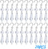 JMKTOOL 20pcs Clear Chandelier Icicle Crystals Prisms Hanging Crystal Bead Pendants Ornaments Replacements with Hooks