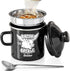 PGYARD Mini Bacon Grease Container With Strainer - 15OZ Farmhouse Enamel Grease