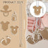 51 50 Beeveer Pcs Don't Say Baby Shower Game Supplies Include Kraft Paper Wooden Baby Shower Sign and Wood Pacifier