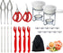 Reasmi Crab Crackers and Tools Set with 2 Crab Leg Cracker,2 Butter Warmer