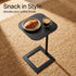 23.4" Stable C Table End Table, Tall C Shaped Side Table That Slides Under Sofa, Slim Under Couch Table, Modern