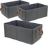 Pack of 3 Large Capacity Storage Bins, Sturdy Foldable Storage Boxes for Organizing Clothing, Sheets, Toys, Books -
