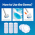 RLOW 30 Count Disposable Toilet Brush Heads, Toilet Bowl Wand Refills for Clorox Toilet Cleaning, toilet scrubber