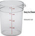 Cambro 4 QT Round Food Storage Container with Lid (2 Pack) - Clear
