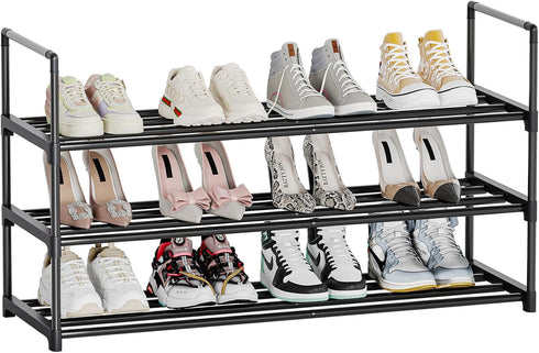 Saincustom Shoe Rack, 3-Tier Shoe Organizer, Sturdy Shoe Storage Shelf, Perfect for Front