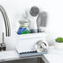 Countertop YOHOM Sink Brush Holder for Kitchen Sink Sponge Caddy Organizer Plastic Dish Scrubber Holder with Dividers
