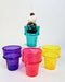 Alo Creations Set of 4 Ice Cream Dishes Waffle Cone Pattern in 4 Assorted