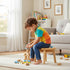 300lbs Wooden Step Stool for Kids & Adults Small Foot Stool for Sitting or Reaching, Anti-Slip, Capacity for Bathroom
