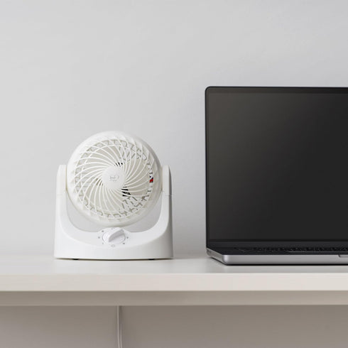 IRIS USA WOOZOO Fan, Small Desk Fan, 3 Speeds, 32ft Max Air Distance, Mini 7 Inch Fan, Low Noise, White
