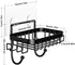 ODesign Soap Dish Holder with 6 Hooks for Loofah Bath Sponge Towel Razor, Adhesive Wall Mounted No Drilling - Black - 1