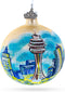 Seattle, Washington Glass Ball Christmas Ornament, 3.25 Inches