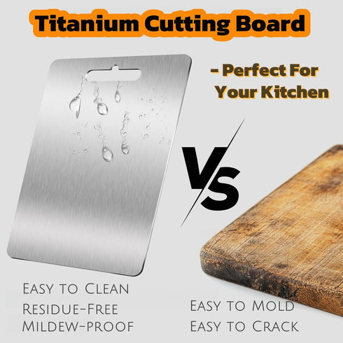 HayBaroda Titanium Cutting Board Pure Cutting Board for Kitchen Food-Grade Chopping Board for Meat, Vegetables
