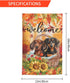 Welcome Fall Dachshund Dog Sunflower Garden Flag, 12x18 Inch Double Sided Vertical Decoration for Outside Holiday