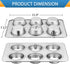 E-far Muffin Pan Set of 2, Stainless Steel Muffin Pan Tin for Baking, 6-Cup Metal Cupcake Pan Tray, Non-toxic & Healthy, Oven & Dishwasher Safe, Regular Size - 11.44 x 7.12 x 1.25 inch by E-far
