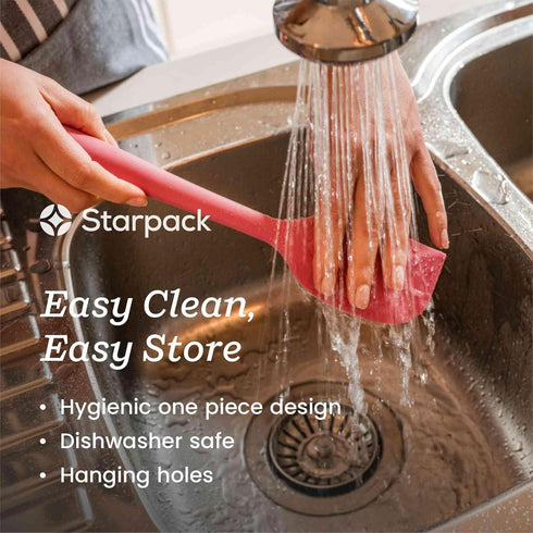 StarPack Premium Silicone Spatula Set of 4 - 2 Small, 2 Large, High Heat Resistant to 600°F, Non Stick Design