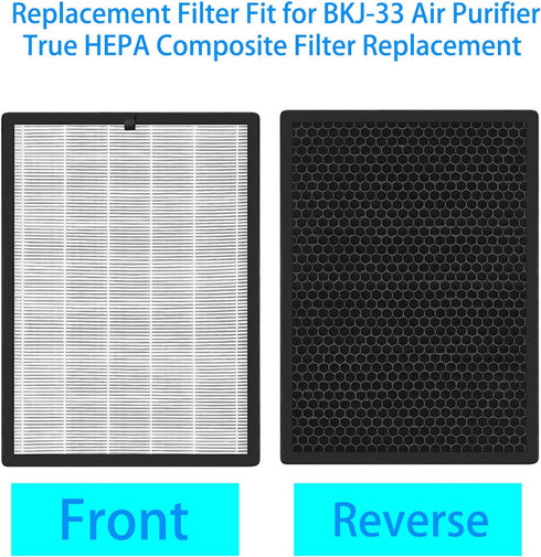 BKJ-33 Replacement Filter for COLZER BKJ-33 Air Purifier, 3 in 1, H13 True HEPA with Activated Carbon and Pre-Filter