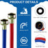6FT Rubber Washing Machine Hoses, Universal Burst Proof Water Supply Lines for Hot and Cold Water (2 Packs)