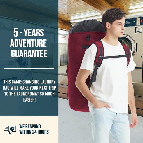 Large Laundry Bag 115L with 4 Pockets, Shoulder Straps, Heavy Duty, Travel Laundry Bag XXL, College Laundry Bag for