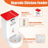 2 Pack Chicken Grit and Oyster Shell Feeder, Automatic PVC Chicken Feeder with Visual Window and Lid, Hanging Chicken