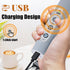 Nahida Cement Gray Milk Frother Wand for Coffee, Frother Handheld Rechargeable Electric Whisk with 3 Heads 3 Speeds Drink Mixer Coffee Frother Foam Maker For Latte, Cappuccino, Hot Chocolate, Egg by Nahida