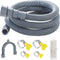 Washer Drain Hose, 6.5 Feet Flexible Universal Dishwasher Drain Hose Extension Kits with Clamps and Holder