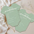50 (Set 50) Baby Shower Advice & Prediction Cards - For Guests - Green Onesie Double Sided Advice + Predictions Cards
