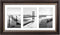 Space Art Deco 7x14 Collage Picture Frame with 3 Openings for Three 4x6 Photos or 7x14 Prints, Dark Brown/Ornate Gold