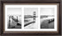 Space Art Deco 7x14 Collage Picture Frame with 3 Openings for Three 4x6 Photos or 7x14 Prints, Dark Brown/Ornate Gold