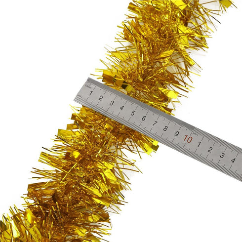 DECORA Gold Tinsel Garland for Christmas Tree Decorations, Wedding, Birthday Party Supplies, 33 FEET