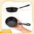 Tessco 2 Pieces Mini Cast Iron Skillet 4.7 Inch Round Mini Non Stick Fry Pan Single Egg Frying Pan with Heat Resistant Handle for Cooking Baking Cookie Brownie by Tessco