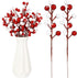 Thiccywoov 24 Pcs Christmas Glitter Berries Stems, 8.8" H Artificial Christmas Picks for