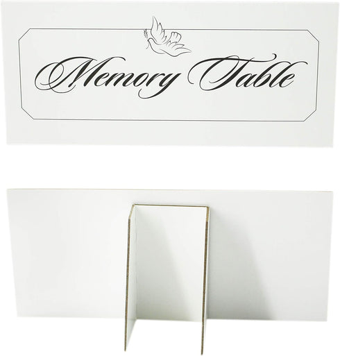 Funeral Memorial Book, Celebration of Life Guest Book with Bonus White Memory Table Sign Included