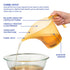 Funnel Pitcher with Spout 2pc Set, 1 Liter Plastic Measuring Pitchers for Cake and Pancake Dispenser