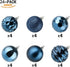XmasExp 60mm Christmas Ball Ornaments, Shatterproof Decorations for Xmas Tree Balls, 24ct (Blue, 2.36")