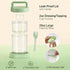 Loodkyoo 4 Pack 2-Tier Salad Cup with Dressing Container and Spoons - Portable Plastic Salad Prep Containers to Go