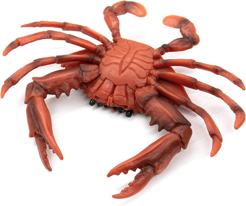 2-Pack) AUEAR, Plastic Crab for Decor Artificial Sea Life Creatures, Simulated Animal Home Party Creative Gift (Red