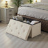 30in 350Lbs,Storage DUMOS Storage Ottoman Bench, Foot Rest Stool Load Chest with Padded Seat, End of Bed Bedroom Bench