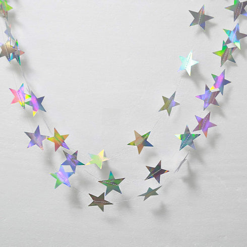 Cheerland Iridescent Twinkle Little Star Moon Garland, Birthday Party Decorations for Year Eve Ramadan EID